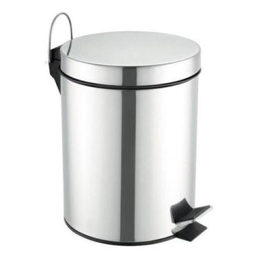 Imagem de Lixeira De Banheiro - Metal Resistente - 3 Litros - Prateado - Sensea