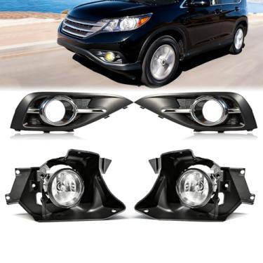 Imagem de OKSIWA Farol de neblina para Honda CRV 2012 2013 2014, para-choque dianteiro com interruptor de chicote de fiação, lâmpadas H11 12V 51W