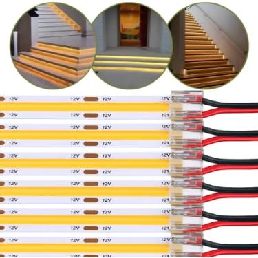 Imagem de Kit 50 Rabicho Conector Emenda Para Fita Led 10mm Cob Ou 120