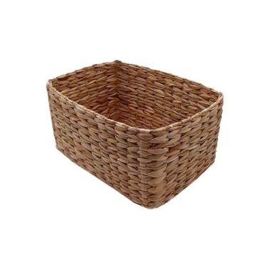 Imagem de Cesta de Palha de taboa vime caixa organizadora 20x16x16