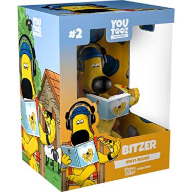 Imagem de Boneco de vinil Youtooz Bitzer de 11,4 cm, cão pastor colecionável oficial licenciado da animação Shaun, The Sheep Stop-Motion, da Youtooz Shaun The Sheep Collection