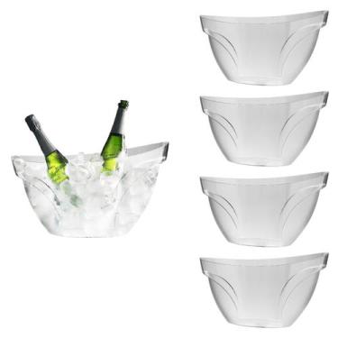 Imagem de Champanheira Acrílico 12litros Luxo Resistente Várias Cores 5pçs - NEO