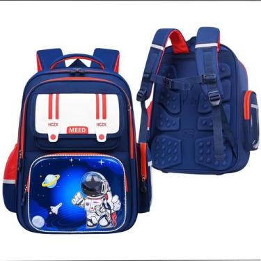 Imagem de Mochila Escolar Infantil Astronauta Impermeavel Espaçosa Menino Ótimo 