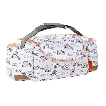 Imagem de Bolsa Organizadora Universal Multifuncional para Carrinho de Bebê com Grande Capacidade Porta-Copos e Compartimentos Divididos Mamadeiras Garrafas Água Fraldas Toalhas Umidificadas Brinquedos