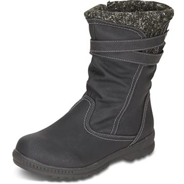 Imagem de sporto Botas de neve femininas com zíper, Emma para todos os climas, botas de inverno isoladas para conforto – Mantenha os pés quentes e secos – Disponível em largura média e larga, Preto, 9