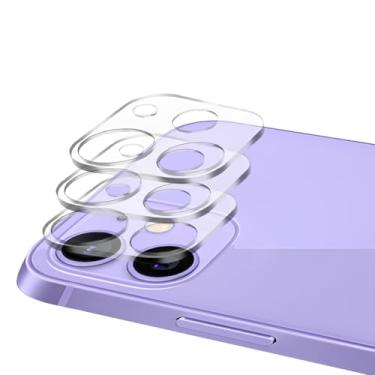 Imagem de Protetor de lente de câmera para iPhone 11 de 6,1 polegadas e iPhone 12 mini de 5,4 polegadas, vidro temperado 9H, transparente HD, antiarranhões, compatível com capas, não afeta fotos noturnas