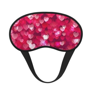 Imagem de Máscara de dormir blackout com estampa de coração para o dia dos namorados, máscara para os olhos, leve, macia, para dormir, meditação, viagem, ioga