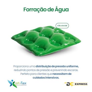 Imagem de Almofada D’Água Caixa de Ovo Quadrada ArtFlex – Conforto Ortopédico, Frescor, Prevenção de Escaras, PVC Resistente