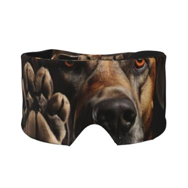 Imagem de Máscara protetora para olhos e orelhas com estampa de pata de animal de estimação, respirável, ajustável, blecaute, confortável