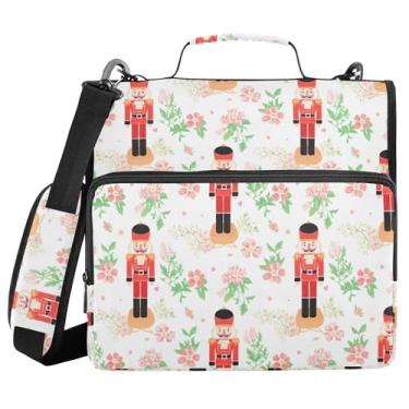 Imagem de Burbuja Pasta de fichário com zíper com 3 anéis com lixa expansível e alça de ombro para laptop de 13 polegadas, vários bolsos para trabalho de escritório