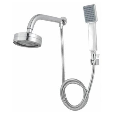 Imagem de Ducha auto-limpante cromado abs redonda c/ desviador - Concept Metais