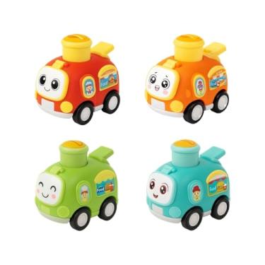 Imagem de Carrinho de Brinquedo Infantil Food Truck, Vermelho, Verde, Laranja, Design Kawaii com Rodas, Brinquedo Educativo para Crianças, Botão Press