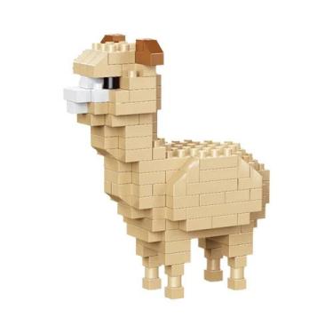 Imagem de Brinquedo De Blocos De Montar Micro Mini Alpacas, Alces E Girafas, Pre