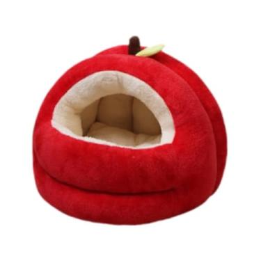 Imagem de Bothyi Cama toca para gatos, quente para gatinhos, almofada grossa, portátil, fofa e macia de pelúcia, esconderijo para gatos dormirem em ambientes, S