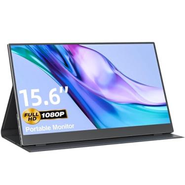 Imagem de Portable Monitor-15.6 Inch Slim Computer Display Gaming Monitor Full HD 1080P USB Type-C Mini HDMI IPS Eye Care Screen with Cover for Travel Laptop MacBook Surface PC PS4/PS5 Xbox MAC VESA Mountable