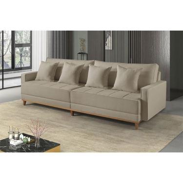 Imagem de Sofá Fixo 3 Lugares M-199 2,00m Estofados Martins Linho Bege Mesclado