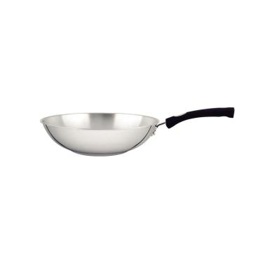 Imagem de Wok Tramontina Solar Silicone Em Aço Inox Com Fundo Triplo 28 Cm 3,3 L Tramontina
