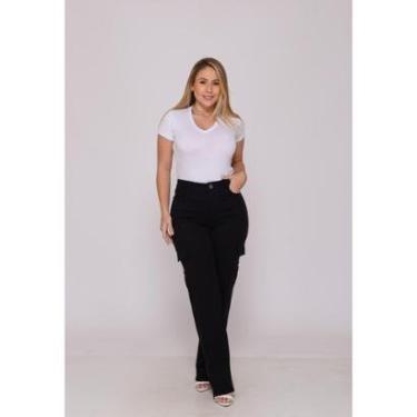 Imagem de Calça Cargo Feminina 7948 Preto-Feminino