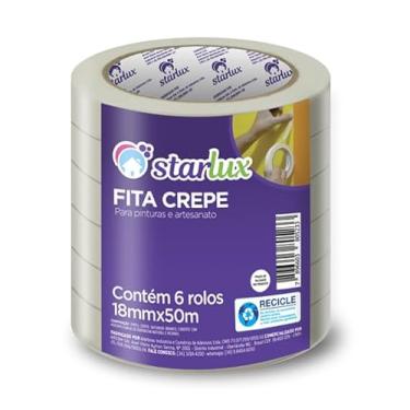 Imagem de FITA CREPE STARLUX ESC. USO GERAL 18MMX50M
