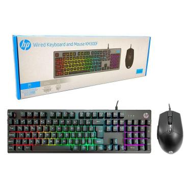 Imagem de Kit Teclado E Mouse Gamer Hp Km300F Usb Rgb 6400 Dpi Abnt2