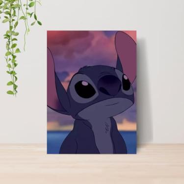 Imagem de Genérico, Quadro Lilo e Stitch Infantil A4 | Placa MDF 12