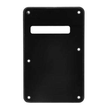 Imagem de LiebeWH Placa Traseira de Guitarra, Construção de Plástico, Placa Traseira de Cobertura de Cavidade Tremolo de Guitarra Elétrica Resistente a Arranhões, para Modelos St Sq (Preto)