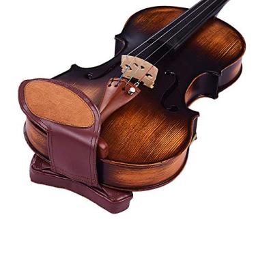 Imagem de Coxim de Ombro e Queixo para Violino Pelúcia Ovelha Apoio Acessórios com Almofada Removível Relaxa Pescoço Mantém o Instrumento na Altura Ângulo Adequados Peças Esquerdo