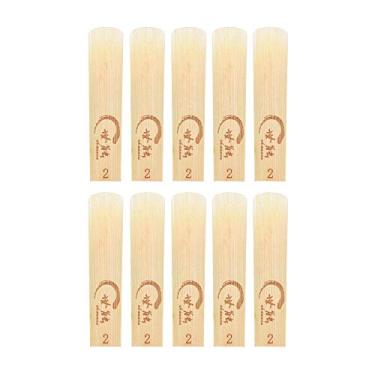 Imagem de Palhetas de Saxofone Soprano em Bb para Iniciantes Caixa com 10 unidades Som Excelente Capa Proteção Plástica