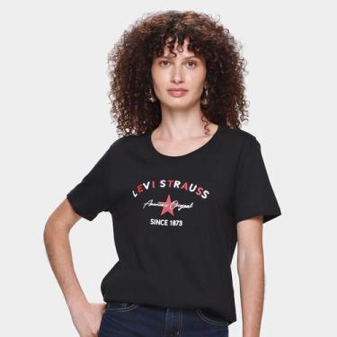Imagem de Camiseta Levis Perfect Tee Feminina, Preto, P