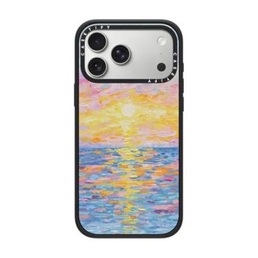 Imagem de CASETiFY Capa Impact para iPhone 17 Pro Max [fina/compatível com Magsafe/2,5 m. Proteção contra quedas de grau militar 4X] - Pôr do sol fosco - Preto fosco
