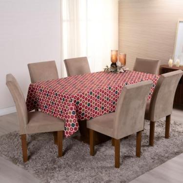 Imagem de Toalha de Mesa 6 Lugares Estampa Digital Natal 2,00x1,40m Tecido Oxford Estampa 6