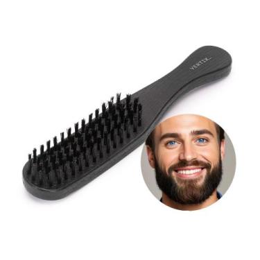 Imagem de Escova de Barba Cabelo Masculina Black Longa Vertix