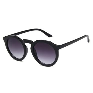 Imagem de Óculos de Sol Ovais com Armação Pequena, Proteção UV400, para Homens e Mulheres, Ideais para Esportes ao Ar Livre, Corrida e Ciclismo, Preto com Degradê Cinza