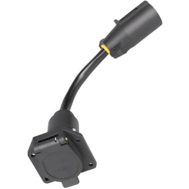 Imagem de EWAY Adaptador de 7 vias com interruptor de energia para sistema de câmera reserva Furrion RV, Plug and Play para câmeras de observação sem fio de veículo reboque para RV, fornece energia de 12 V para