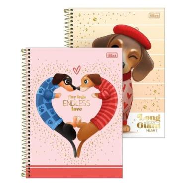 Imagem de Cad. Espiral Tilibra Universitário Brownie Dog - Capa Dura 16 Matérias