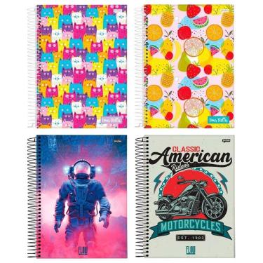 Imagem de Caderno Espiral Universitário Jandaia | Capa Flexível 01 Matéria Flow/Stella 80 Folhas - Embalagem com 10 Unidades