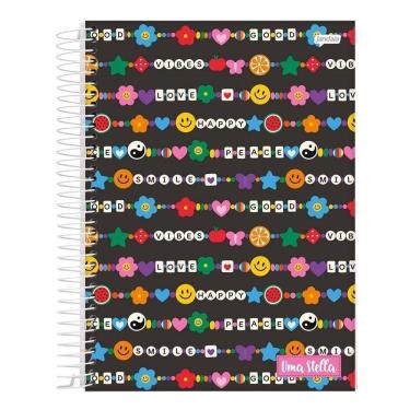 Imagem de Caderno Espiral Jandaia 1/4 Capa Dura Stella 80 Folhas - Embalagem com 5 Unidades