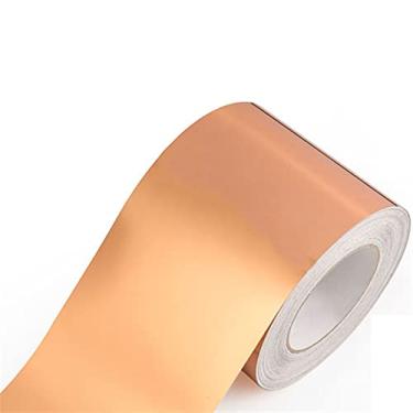 Imagem de Faixa de borda de parede autoadesiva de 5 m, decoração de borda de parede, painéis de parede de PVC destacam e colam borda de teto moldura de porta linha de cintura decoração de interiores (cor