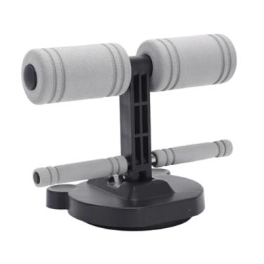 Imagem de simhoa Barra de abdominais com ventosa para uso no chão, ideal para escritório, casa e academia. Aparelho de ginástica dobrável para treinamento abdominal, Preto