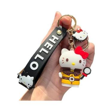 Imagem de Chaveiro Kawaii Hello Kitty Pingente De Anime Para Carro Brinquedo De 