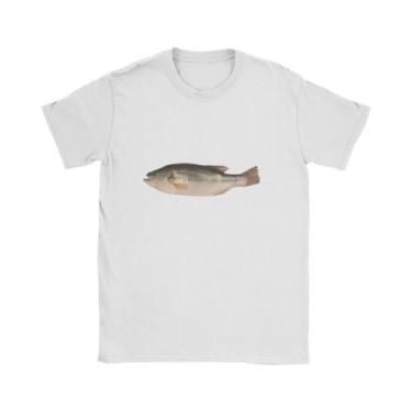 Imagem de Camiseta Masculina Engraçada Com Meme De Peixe, Casual De Verão, Haraj