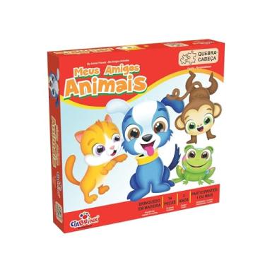 Imagem de Jogo de Quebra-Cabeça Meus Amigos Animais 14 Peças em Madeira, Para +4 Anos, Ciabrink