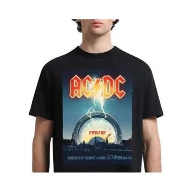 Imagem de Camiseta Clássica AC DC PWR up Tour Europa 2025 Hannover Alemanha Com 