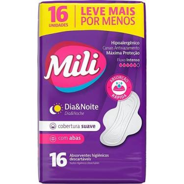 Imagem de Absorvente Dia & Noite Cobertura Suave Com Abas Fluxo Intenso 16 UN Mi