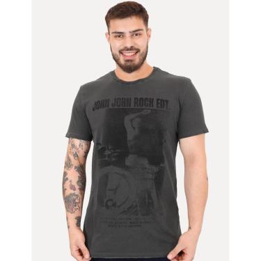 Imagem de Camiseta John John Masculina Regular Fit Rock Edt. Chumbo-Masculino