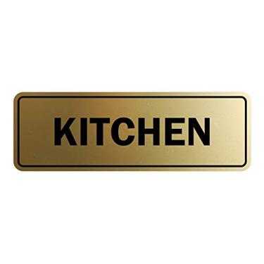 Imagem de Signs ByLITA Placa de cozinha padrão (ouro escovado) - Médio