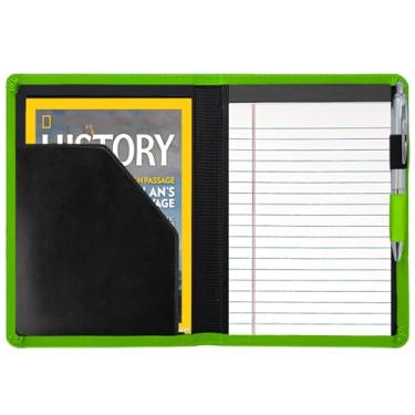 Imagem de Gorbado Classic Padfolio/Junior Portfolio Folder Case, Business A5 fichário organizador bloco de notas para homens e mulheres, 12 x 20 cm incluído, verde