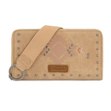 Imagem de Carteira feminina Wrangler com bolso com zíper, Bronzeado