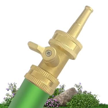 Imagem de Bocal De Latão - Bico De Latão Antiderrapante E Resistente Com Válvula,Bico De Pressão Para Mangueira De Jardim,Para Jardinagem Lavagem De Carros Limpeza