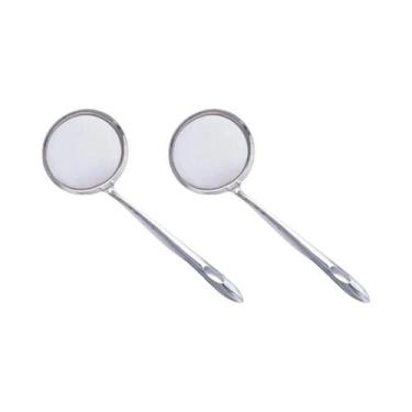 Imagem de Escumadeira De Aço Inoxidável Com Malha Fina, Colher Filtradora Multif
